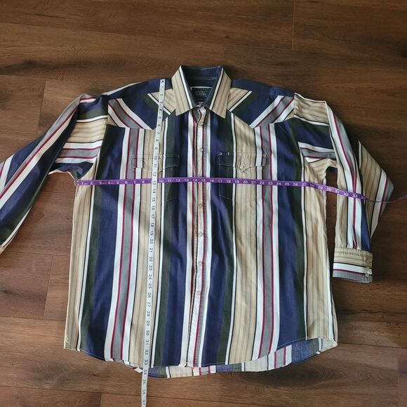 Salmon River Traders Mens Shirt Pearl Snap 3XL TALL ? Western Cotton NO TAG READ - Picture 4 of 15